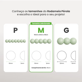 Rodameio Pérola em EVA Autocolante