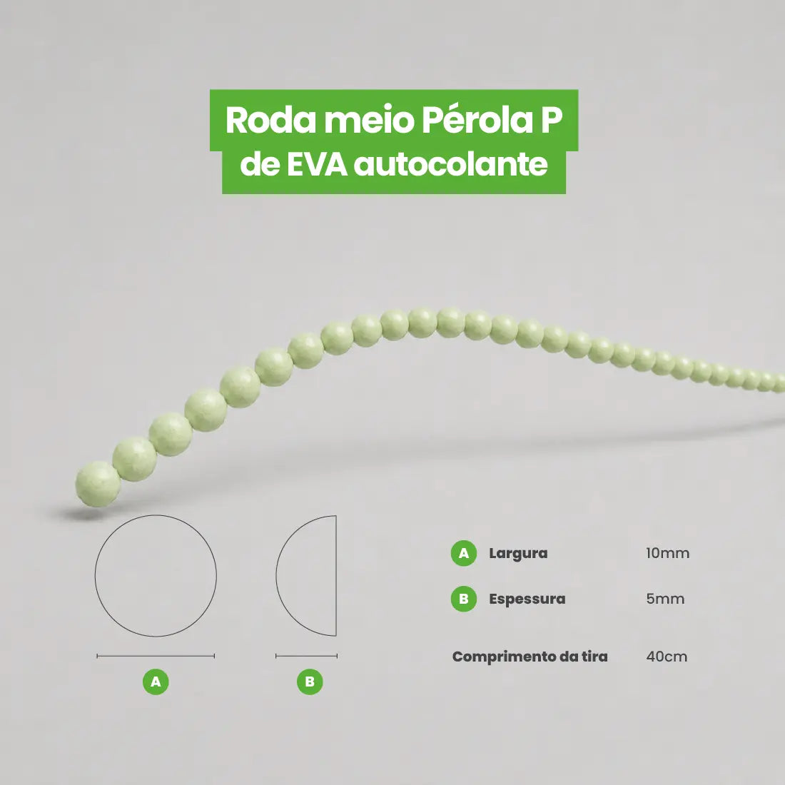 Rodameio Pérola em EVA Autocolante