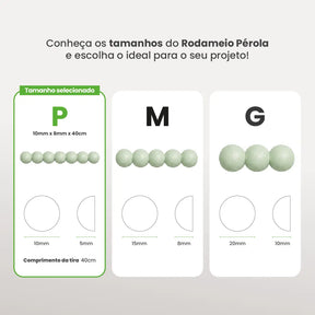 Rodameio Pérola em EVA Autocolante